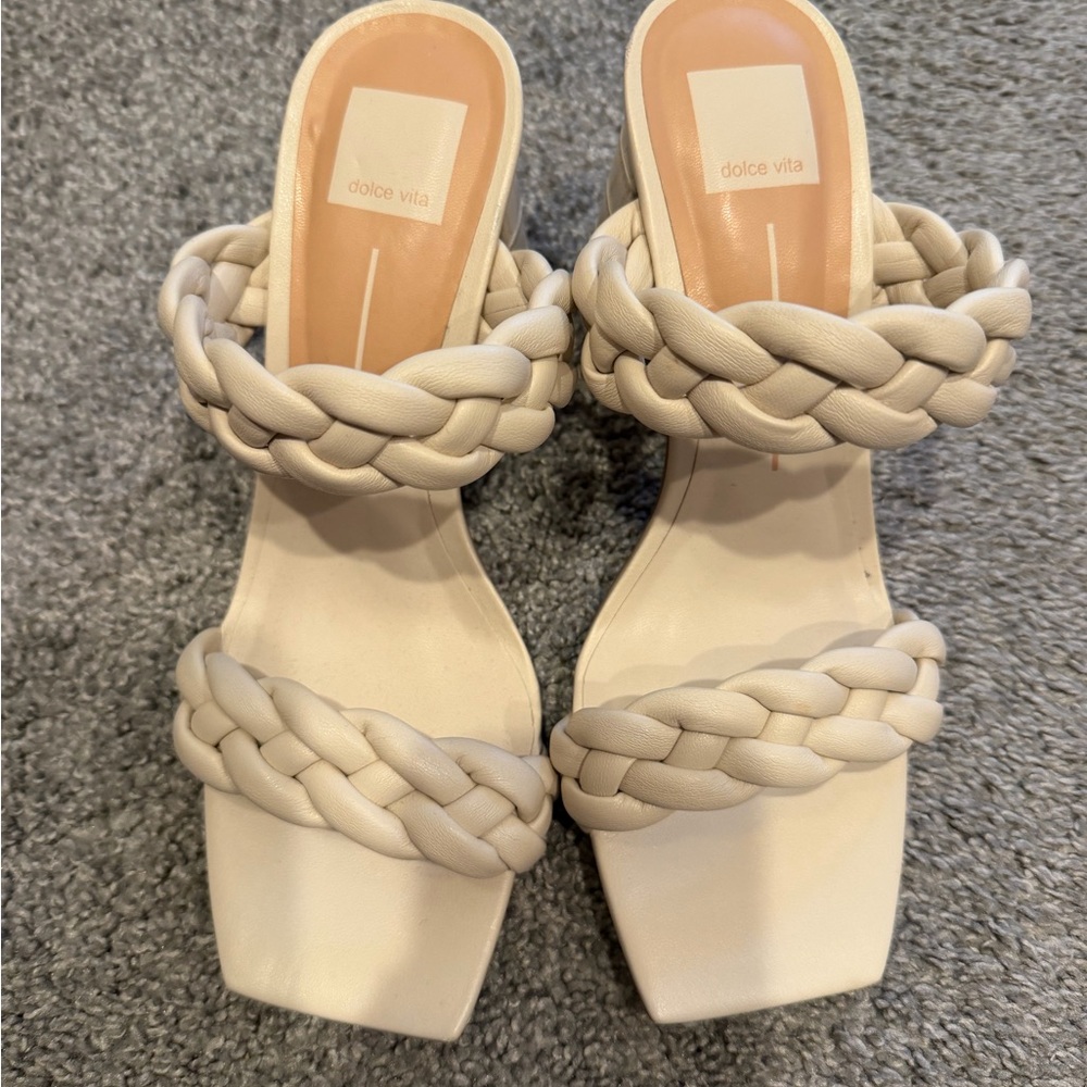 Dolce Vita Cream Braided Women's Sandals